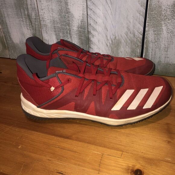 Adidas Speed Trainer 4 Baseball Turf Shoes Mens 11.5 Red White G27680 Athletic - Picture 6 of 12